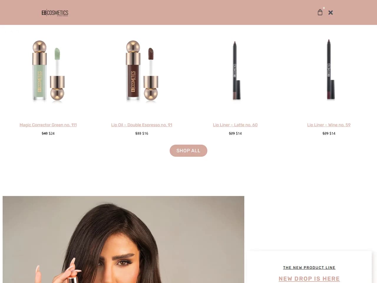 EB Cosmetics USA: מוצרים חדשים בעמוד הבית