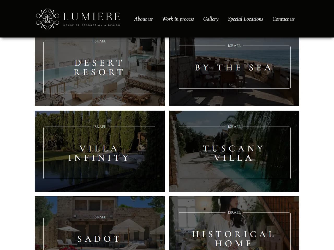 Lumiere: גלריית הלוקיישנים