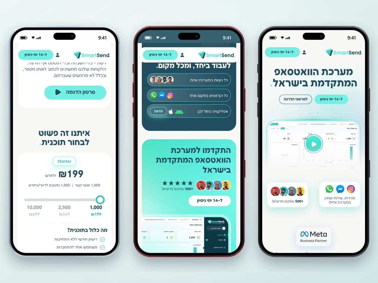 SmartSend במובייל: בית, מערכת ותמחור